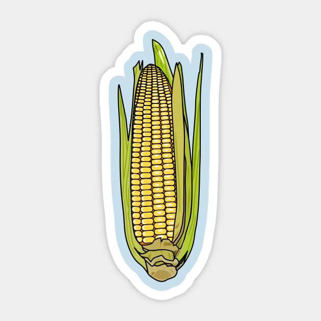 Corn cartoon illustration Sticker by Miss Cartoon